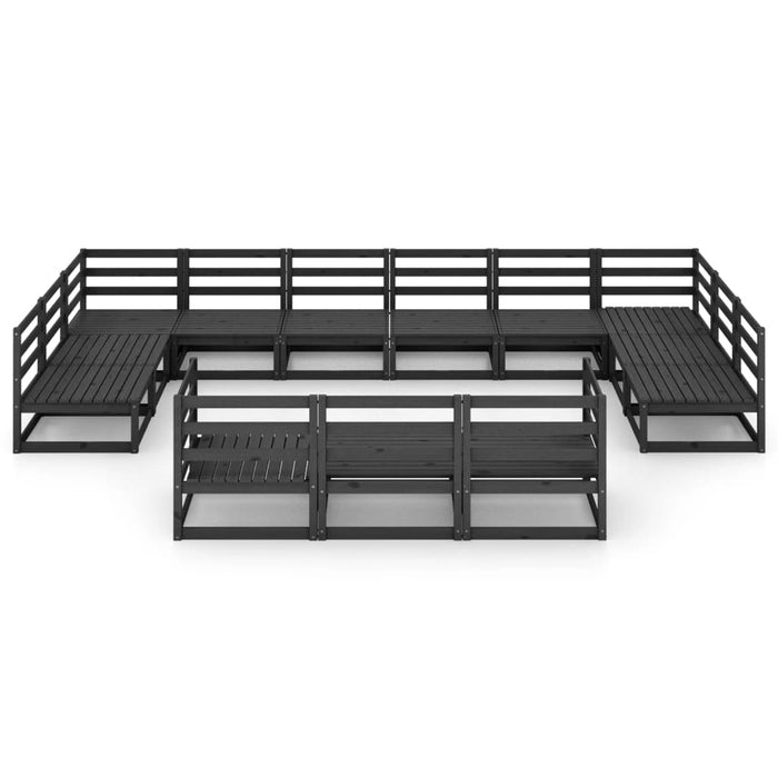 Set Divani da Giardino 13 pz in Legno Massello di Pino cod mxl 37346