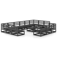 Set Divani da Giardino 14 pz in Legno Massello di Pino cod mxl 37348