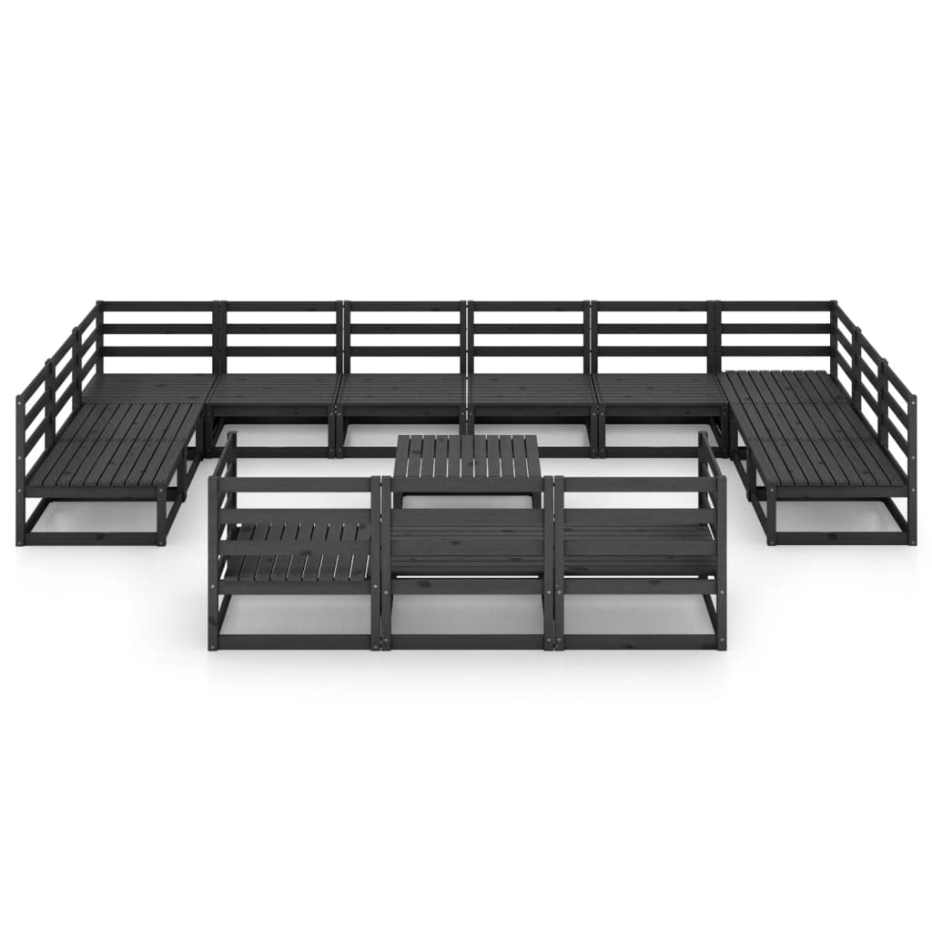 Set Divani da Giardino 14 pz in Legno Massello di Pino cod mxl 37348