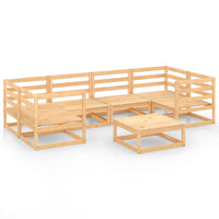 Set Divani da Giardino 7 pz in Legno Massello di Pino 3076244