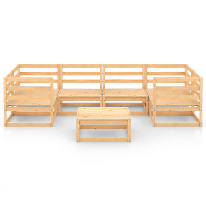 Set Divani da Giardino 7 pz in Legno Massello di Pino 3076244