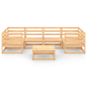 Set Divani da Giardino 7 pz in Legno Massello di Pino 3076244