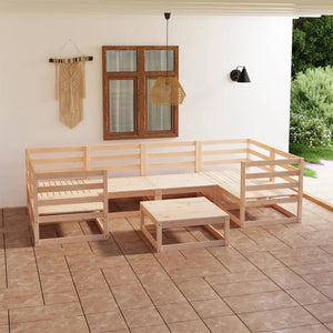 Set Divani da Giardino 7 pz in Legno Massello di Pino 3076244