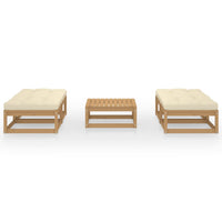 Set Divani da Giardino 5 pz con Cuscini Legno Massello di Pino cod mxl 42633