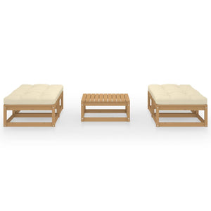 Set Divani da Giardino 5 pz con Cuscini Legno Massello di Pino cod mxl 42633