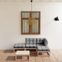 Set Divani da Giardino 5 pz con Cuscini Legno Massello di Pino 3076529