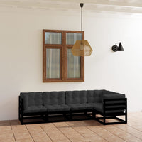 Set Divani da Giardino 5 pz con Cuscini Legno Massello di Pino cod mxl 36031