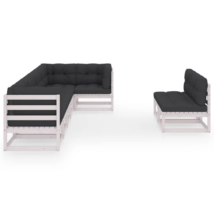 Set Divani da Giardino 8 pz con Cuscini Legno Massello di Pino cod mxl 44677