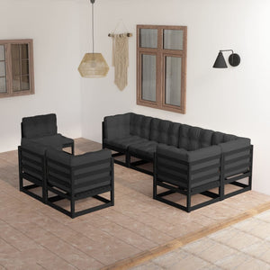 Set Divani da Giardino 8 pz con Cuscini Legno Massello di Pino cod mxl 37995