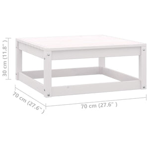 Set Salotto Giardino 8pz con Cuscini Bianco Legno Massello Pino 3077190