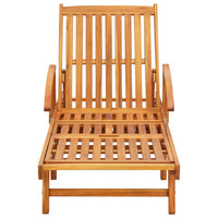 Sdraio 2 pz con Cuscini in Legno Massello di Acacia 3077334