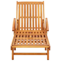 Set di 2 sdraio sedia a sdraio prendisole lettino da giardino terrazza mobile da esterno con cuscini legno massello di acacia 02_0012042