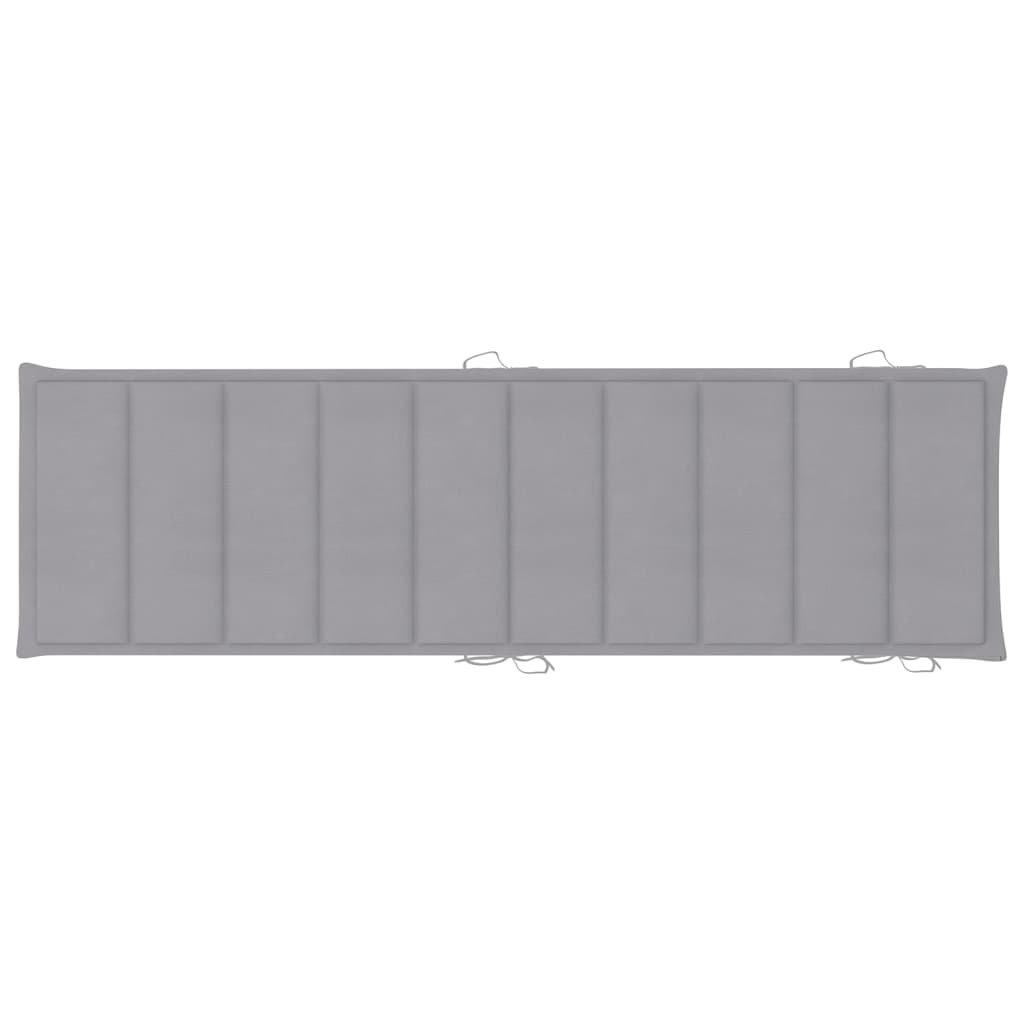 Set di 2 sdraio sedia a sdraio prendisole lettino da giardino terrazza arredamento da esterno con tavolo e cuscini in massello di acacia 02_0012096