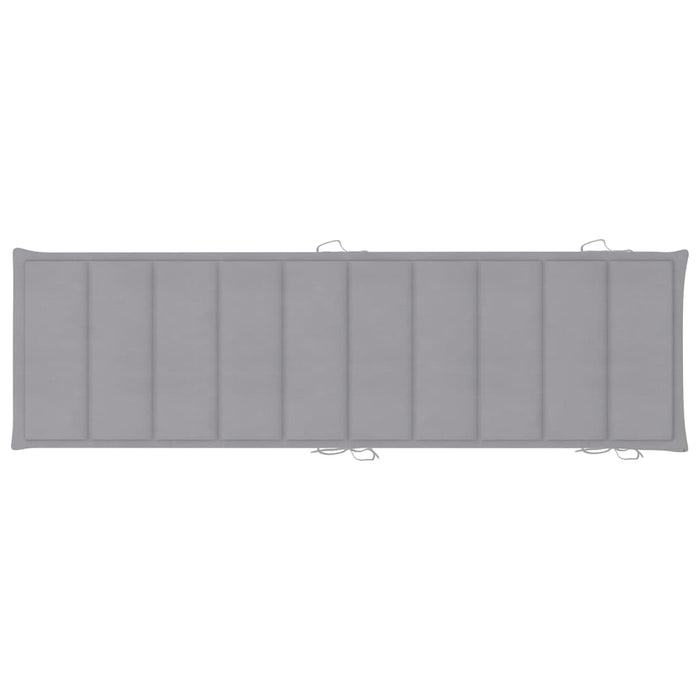 Set di 2 sdraio sedia a sdraio prendisole lettino da giardino terrazza arredamento da esterno con tavolo e cuscini in massello di acacia 02_0012096