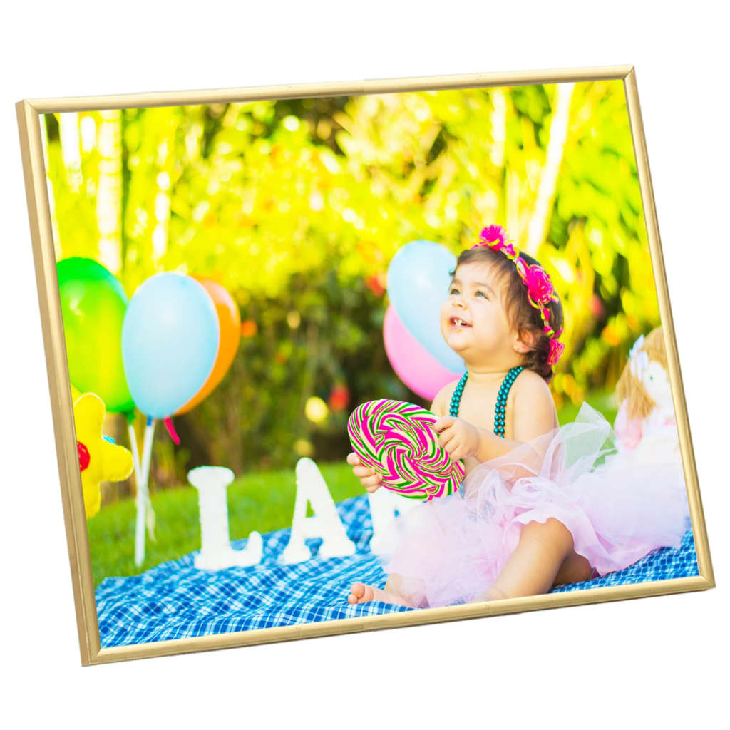 Cornici Foto Collage 3 pz da Tavolo Oro 21x29,7cm in MDF 332130