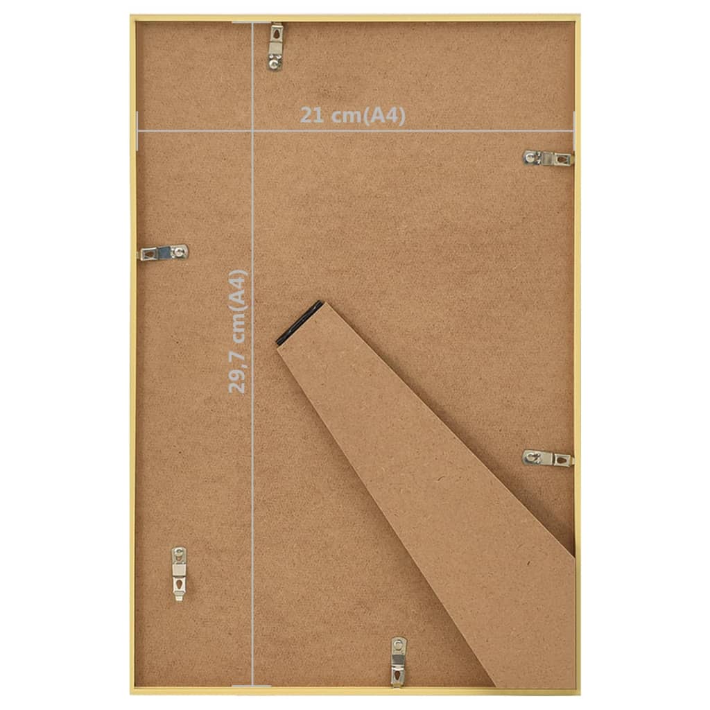 Cornici Foto Collage 3 pz da Tavolo Oro 21x29,7cm in MDF 332130