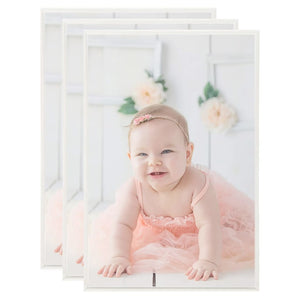 Cornici Foto Collage 3 pz per Muro o Tavolo Argento 70x90cm MDF cod mxl 57379