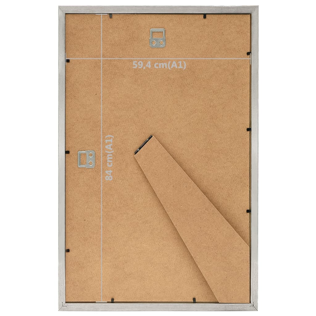 Cornici Foto Collage 5 pz per Muro o Tavolo Argento 59,4x84 cm 332487