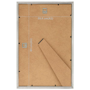 Cornici Foto Collage 5 pz per Muro o Tavolo Argento 59,4x84 cm 332487