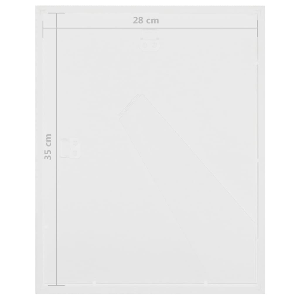 vidaXL Set Cornici Fotografiche 3D 3pz Bianco 28x35cm Foto 4x(10x15)cm