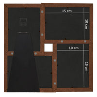 Cornice Multipla per 4 Foto 10x15cm Marrone Scuro in MDF 332770