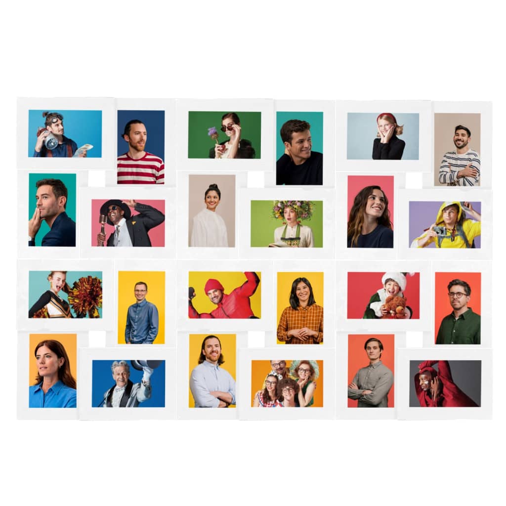 Cornice per Collage 24x(10x15 cm) Foto Bianco in MDF 332788