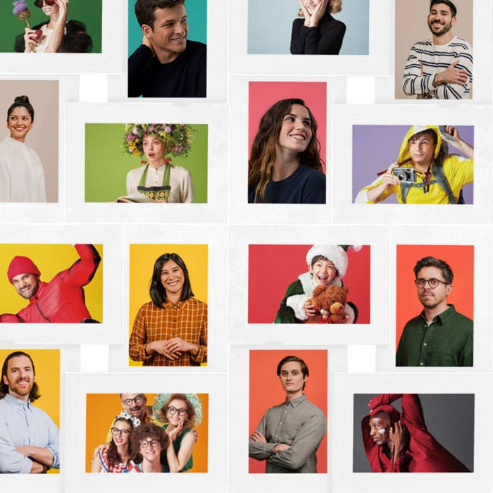 Cornice per Collage 24x(10x15 cm) Foto Bianco in MDF 332788