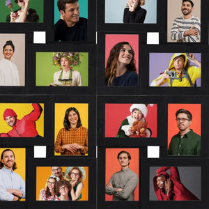 Cornice per Foto Collage per 24x(10x15 cm) Foto Nera in MDF