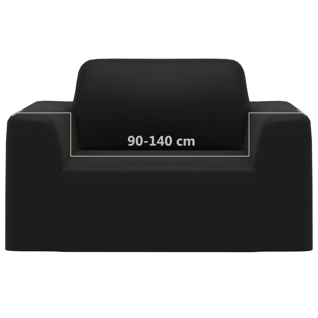 Fodera Elasticizzata per Divano in Jersey di Poliestere Nero 332932