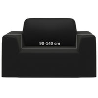 Fodera Elasticizzata per Divano in Jersey di Poliestere Nero 332932