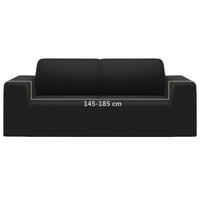 Fodera Elasticizzata per Divano 2 Posti Jersey Poliestere Nero 332933