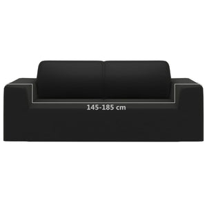 Fodera Elasticizzata per Divano 2 Posti Jersey Poliestere Nero 332933