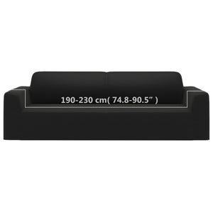 Fodera Elasticizzata per Divano 3 Posti Jersey Poliestere Nero 332934