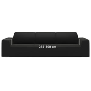 Fodera Elasticizzata per Divano 4 Posti Jersey Poliestere Nero cod mxl 46050