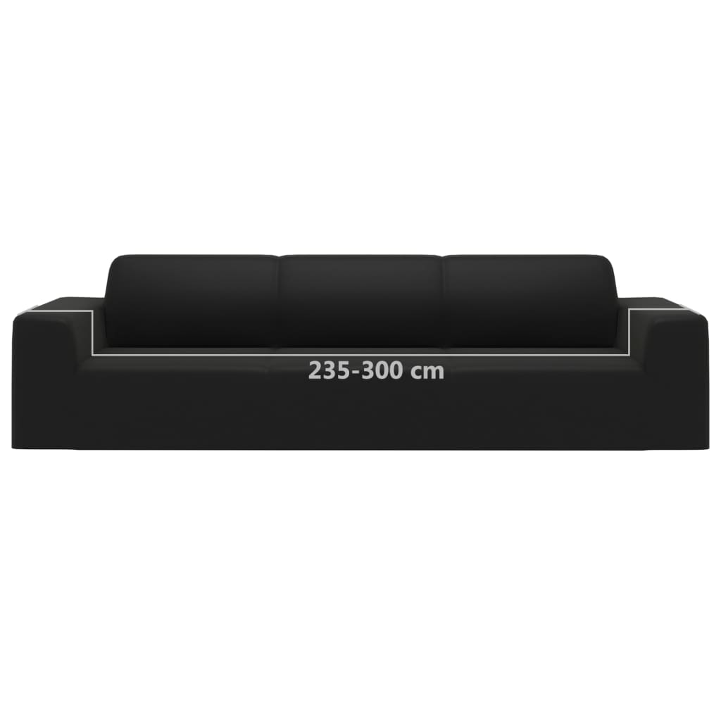 Fodera Elasticizzata per Divano 4 Posti Jersey Poliestere Nero 332935