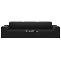 Fodera Elasticizzata per Divano 4 Posti Jersey Poliestere Nero 332935