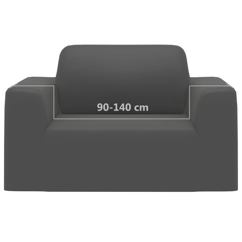 Fodera Elasticizzata per Divano Jersey di Poliestere Antracite 332936