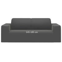Fodera Elasticizzata Divano 2 Posti Jersey Poliestere Antracite 332937