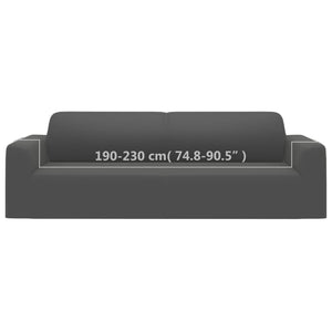 Fodera Elasticizzata Divano 3 Posti Jersey Poliestere Antracite 332938