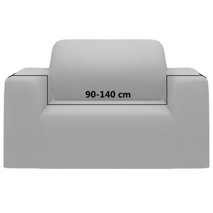 Fodera Elasticizzata per Divano in Jersey di Poliestere Grigio 332940