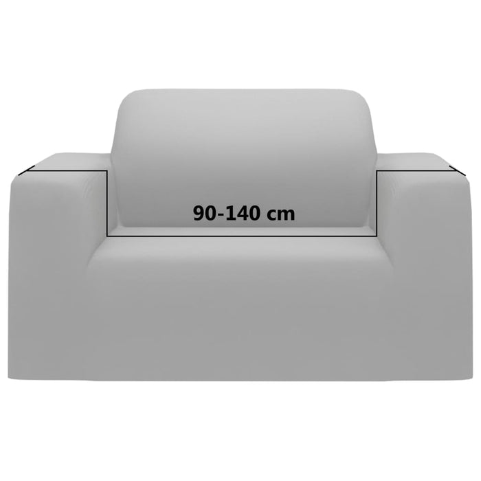 Fodera Elasticizzata per Divano in Jersey di Poliestere Grigio 332940