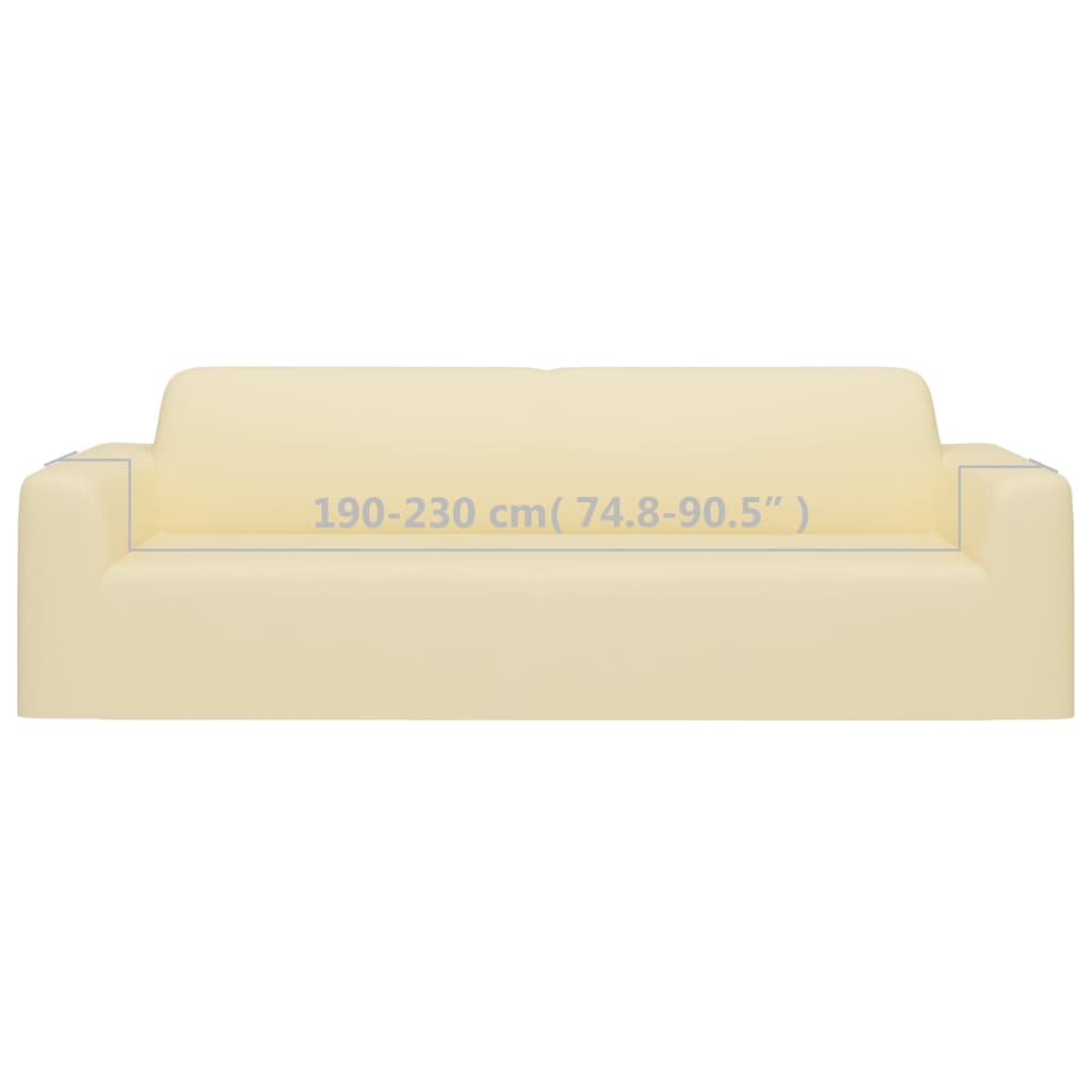 Fodera Elasticizzata Divano 3 Posti in Jersey Poliestere Crema cod mxl 52929