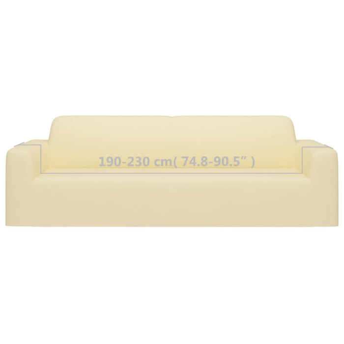 Fodera Elasticizzata Divano 3 Posti in Jersey Poliestere Crema cod mxl 52929