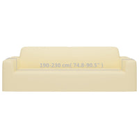 Fodera Elasticizzata Divano 3 Posti in Jersey Poliestere Crema 332946