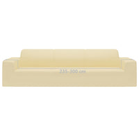 Fodera Elasticizzata Divano 4 Posti in Jersey Poliestere Crema 332947