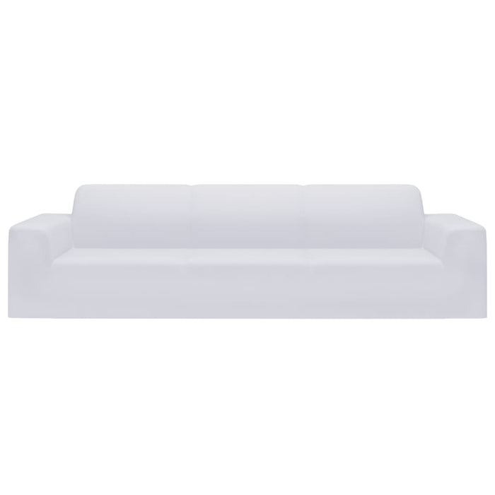 Fodera Elasticizzata Divano 4 Posti in Jersey Poliestere Bianco 332951
