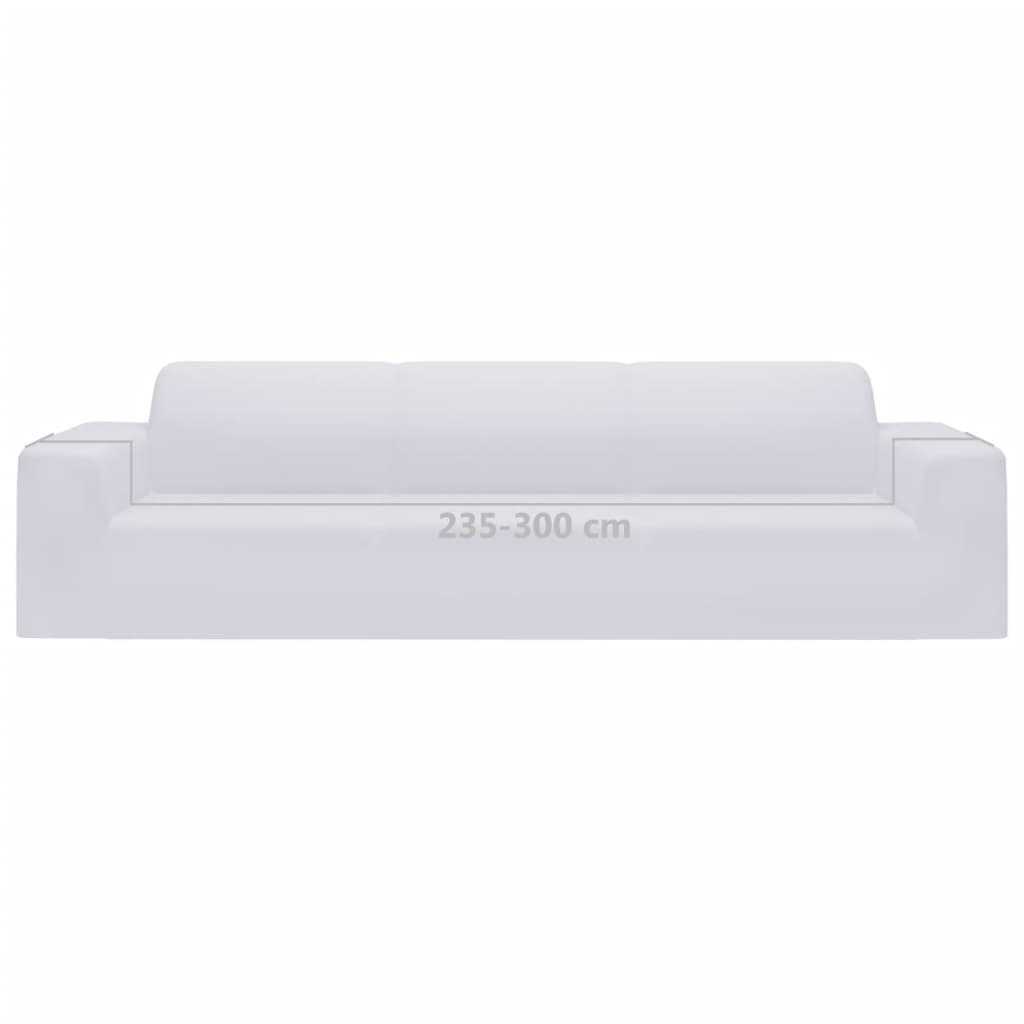 Fodera Elasticizzata Divano 4 Posti in Jersey Poliestere Bianco 332951