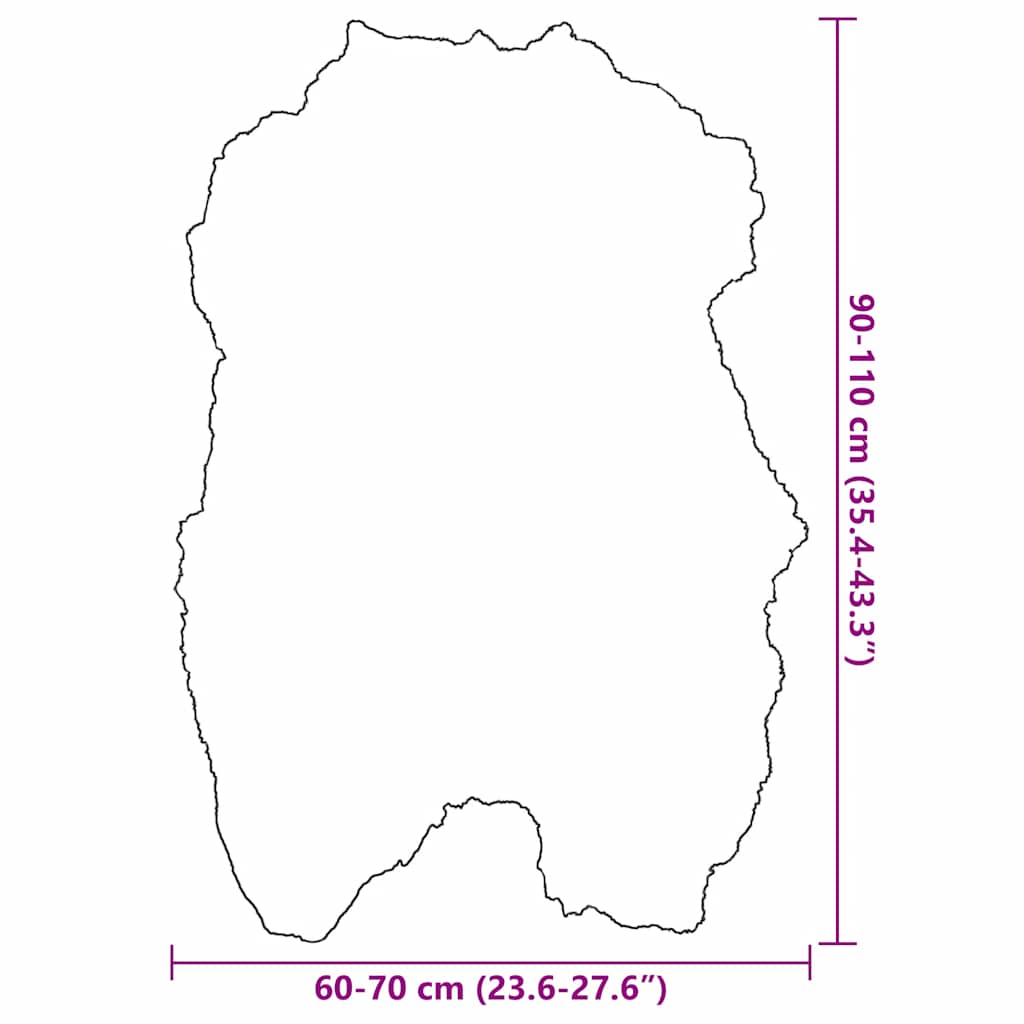 Fodera per Sedia in Pelle di Pecora Islandese Nera 70x110 cm 335854