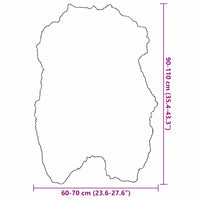 Fodera per Sedia in Pelle di Pecora Islandese Nera 70x110 cm 335854