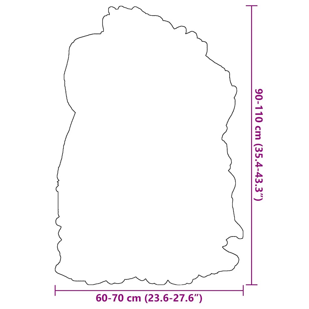 Fodera per Sedia in Pelle di Pecora Islandese Marrone 70x110 cm 335855